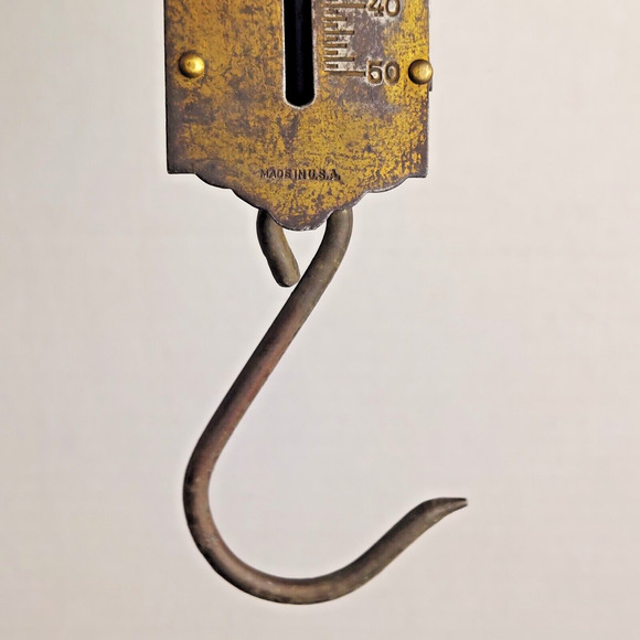 Landers Improved Balance Spring Hook Scale No 2 Mercantile Hanging 0-50 Lbs Barn - Picture 7 of 10